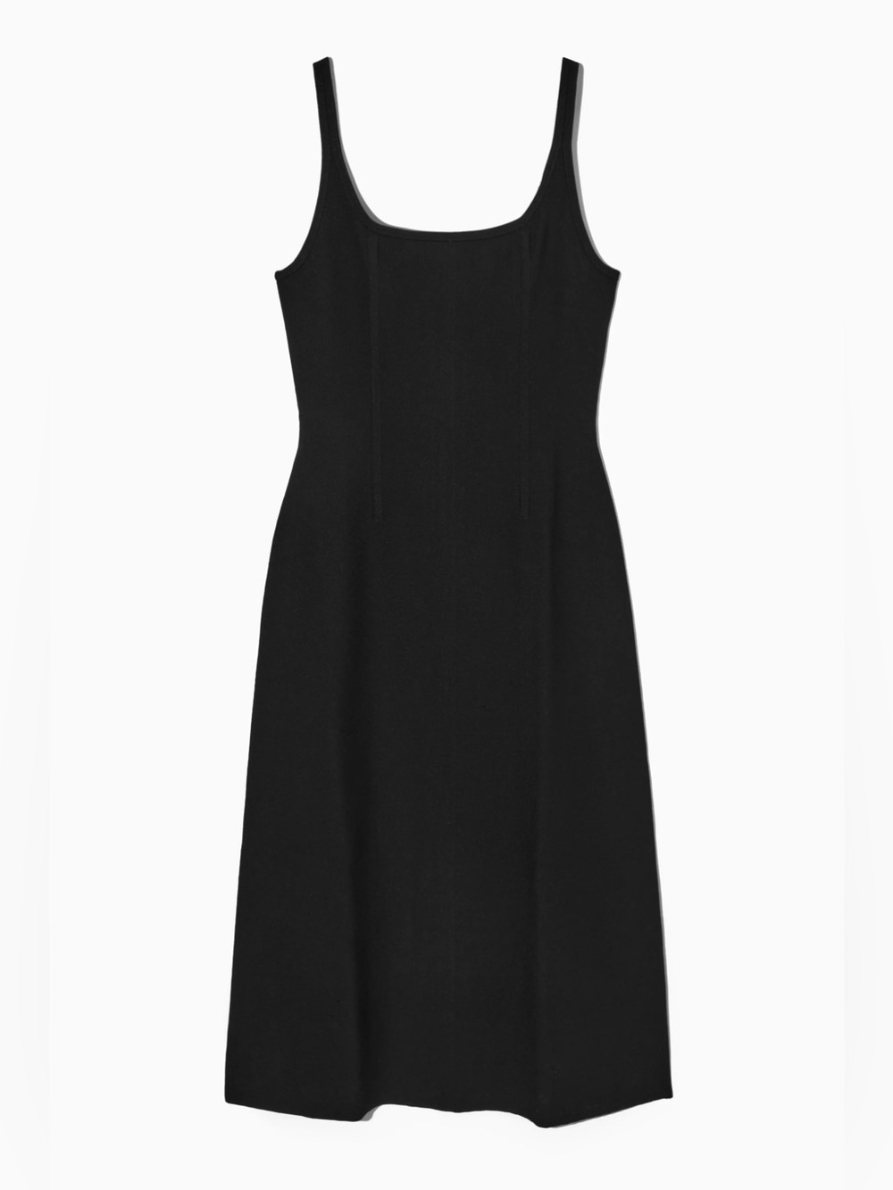 COS CORSET-STYLE A-LINE DRESS xs old money drop waist Carolyn Bessette Kennedy - Picture 2 of 11